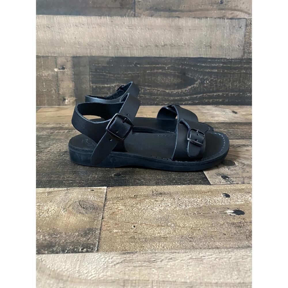 Brand New Jerusalem Womens Size EU 36 US 6 Black Strappy Sandals Open Toe